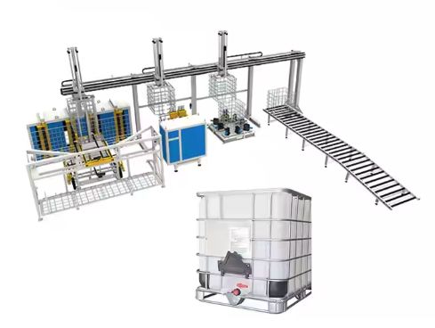 Высокоскоростная полностью автоматическая линия IBC для производства тонновых бочек